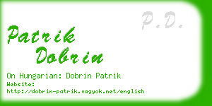 patrik dobrin business card